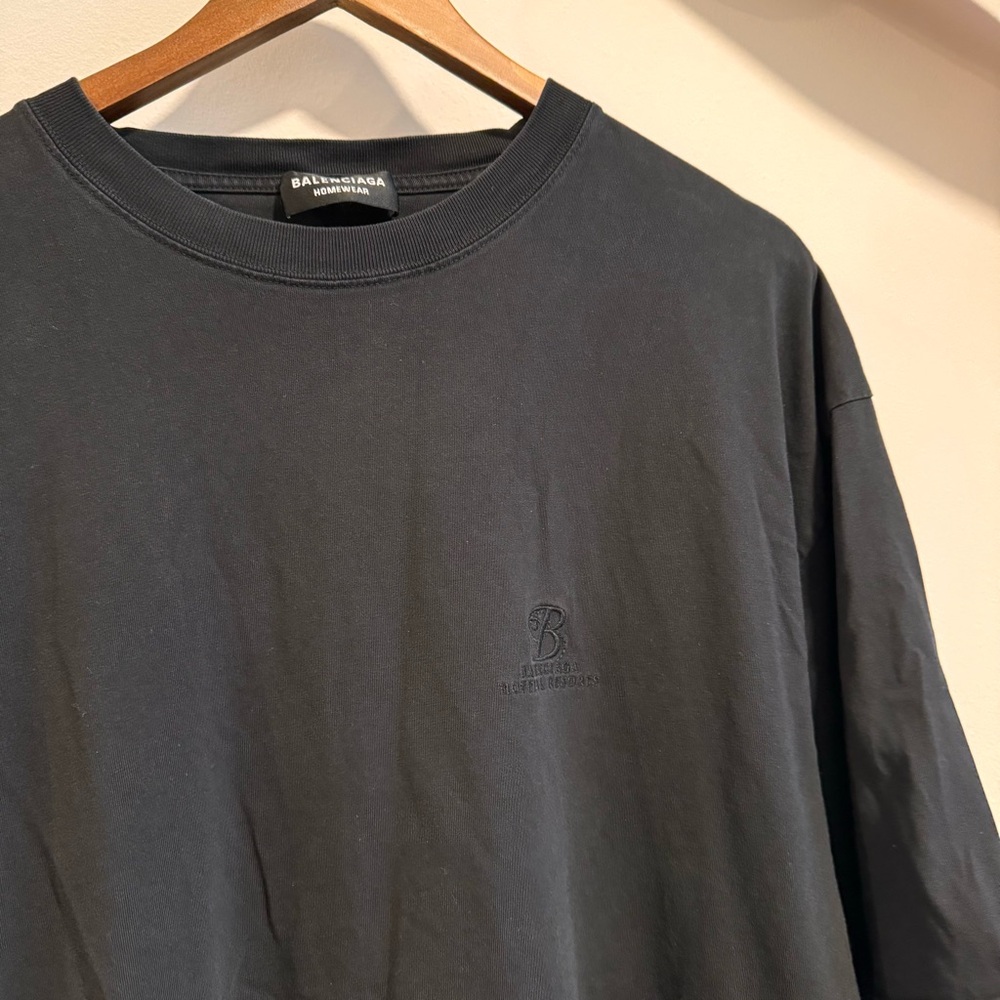BALENCIAGA - Oversized Logo-Embroidered Cotton-Jersey T-Shirt - Black
